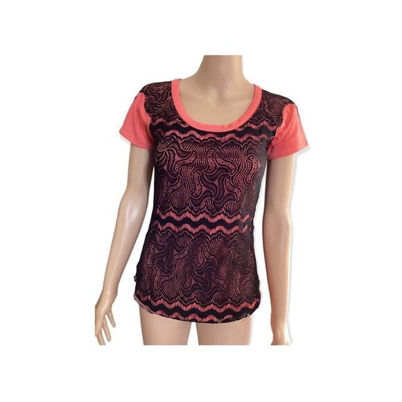 BKE Lace Overlay Top M - Picture 1 of 6
